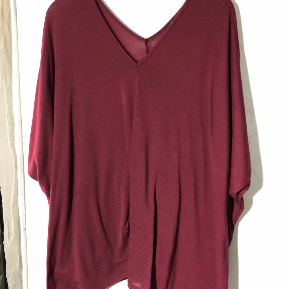 Lollipop Star Size M Wine Color Oversized Pullover